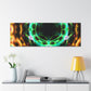 Galactic Neon Hyperspace Splatter. Trippy Infinity Patterns Art Canvas