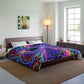 Neon Infinity Splendor. Trippy Infinity Patterns Comforter Blanket
