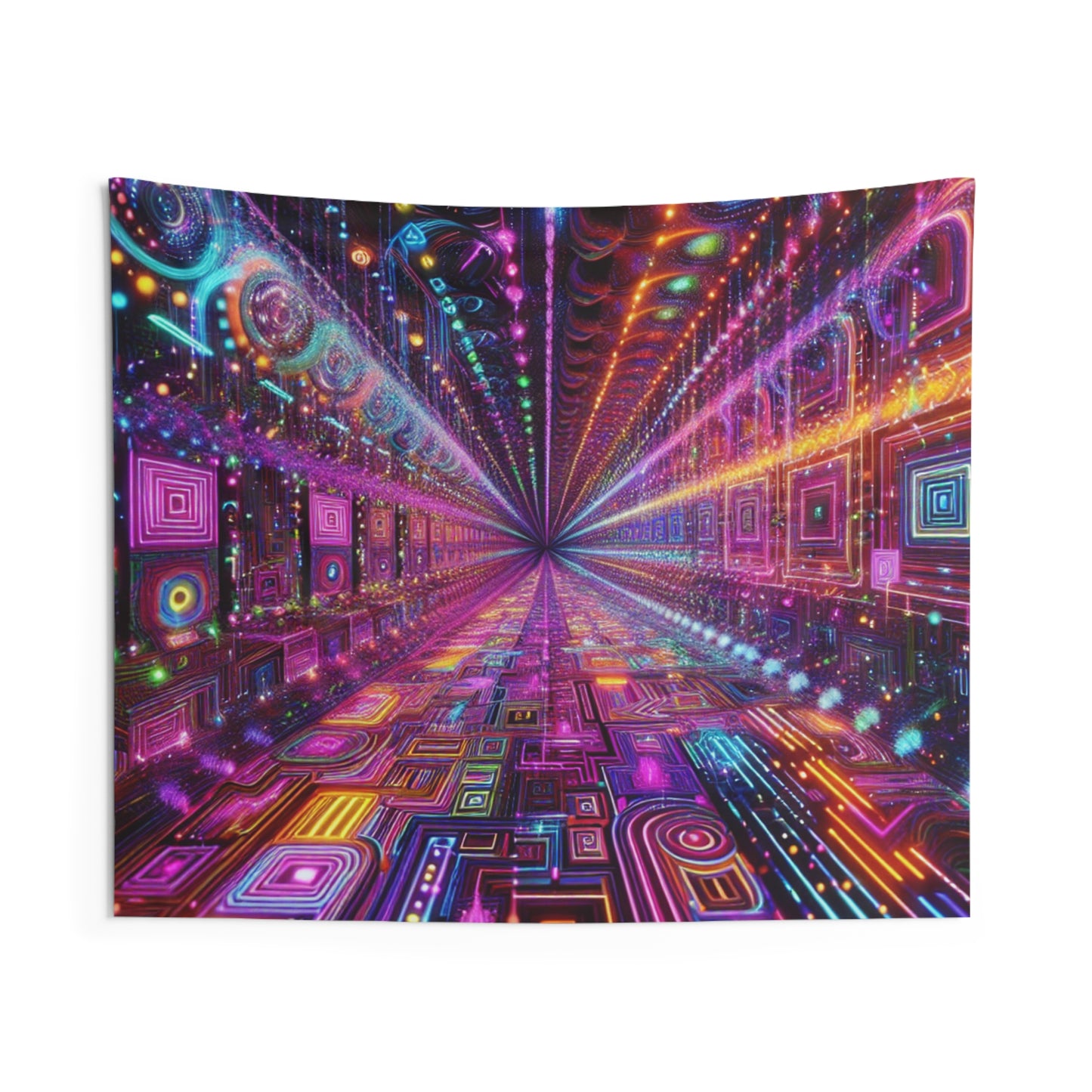 Neon Infinity Visions Infinity Patterns Art Tapestry