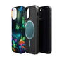 Neon Nocturne. Neon Butterflies and Mushrooms Premium Art Magsafe Magnet Tough IPhone 13 14 15 Pro Plus Max and Mini in Matte and Glossy Phone cases