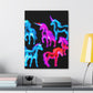 Neon Unicorn Fantasia NEON Unicorns Art Canvas