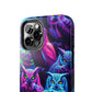 "Vivid Neon Nocturnal Symphony" NEON Owls Tough Phone Case