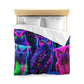 Garrod da Vinci - NEON Owls Microfiber Duvet Cover
