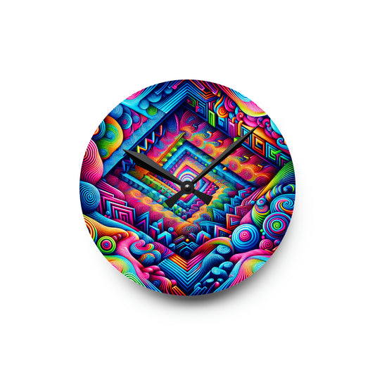 VibranInfiniteCanvas Infinity Patterns Art Acrylic Clock