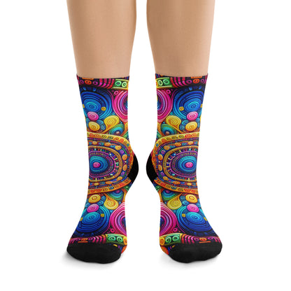 TDB Neon Infinity Extravaganza. Trippy Recycled Poly Socks