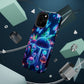 Neon Glitterbug Heaven. Neon Butterflies and Mushrooms Premium Art Magsafe Magnet Tough IPhone 13 14 15 Pro Plus Max and Mini in Matte and Glossy Phone cases