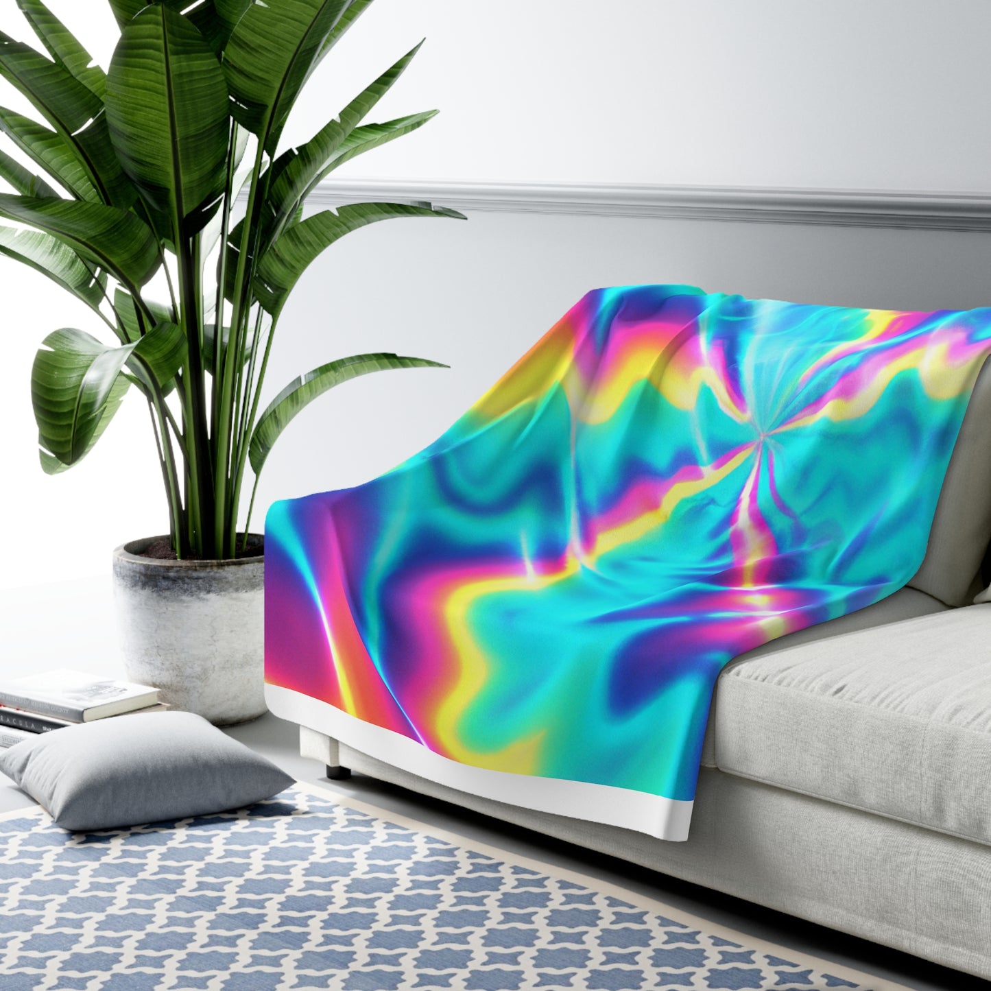 Giulio da Firenze - Trippy Infinity Patterns Sherpa Blanket