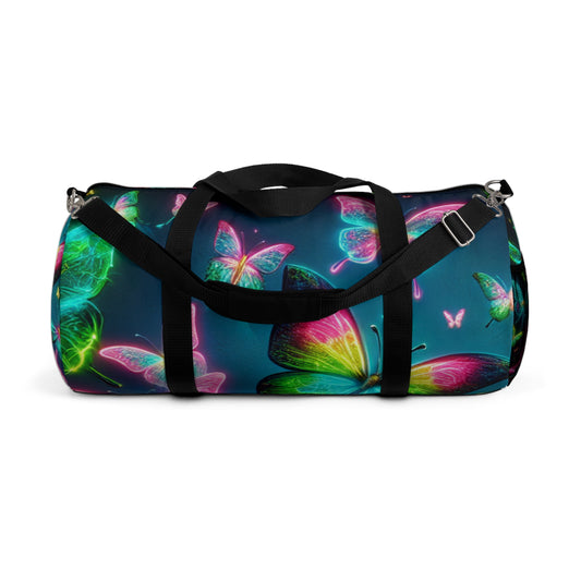 "Rainbow of Light" - Neon Butterflies Duffle Bag