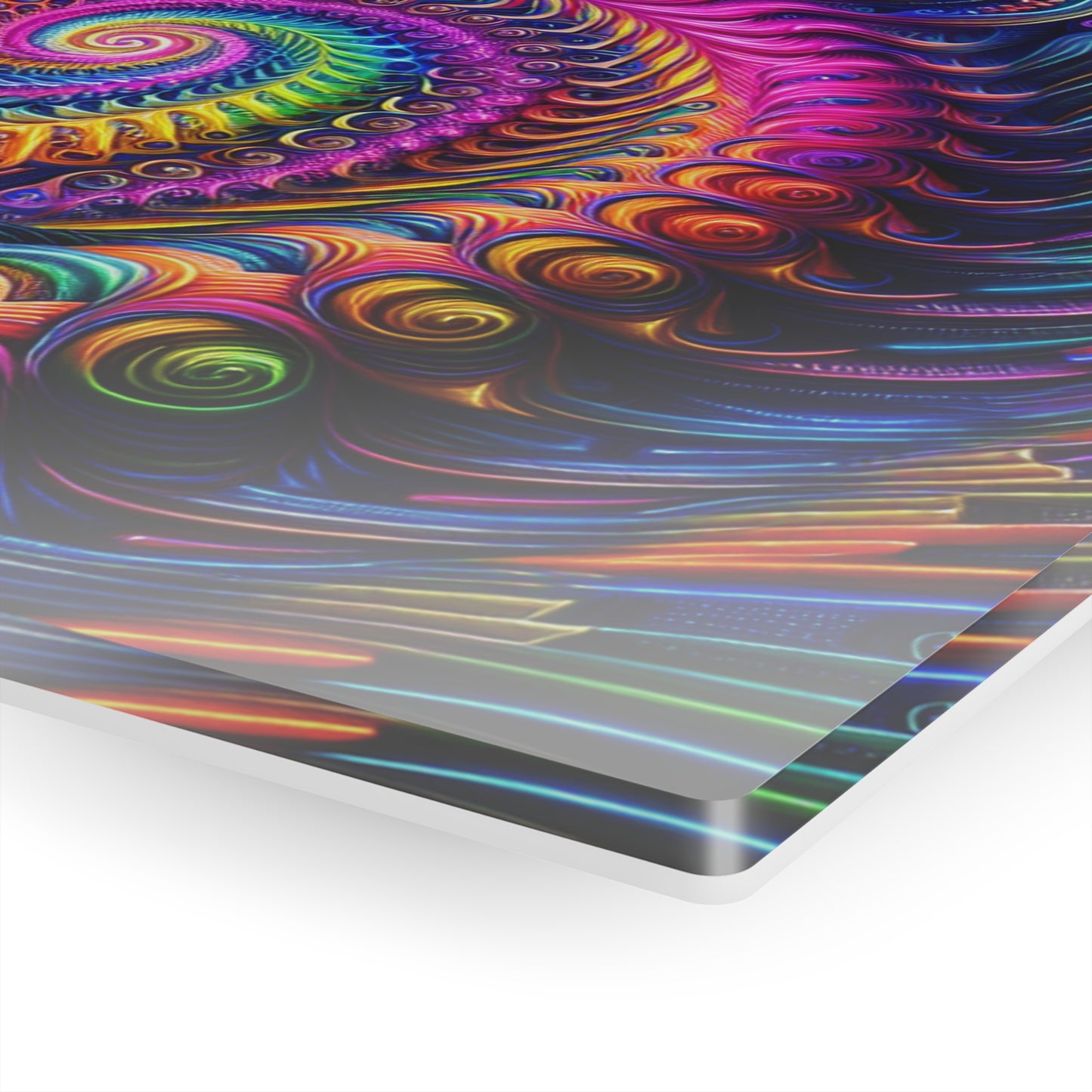 Neon Infinity Vivacity Trippy infity Pattern 1/4" Glossy Acrylic Art