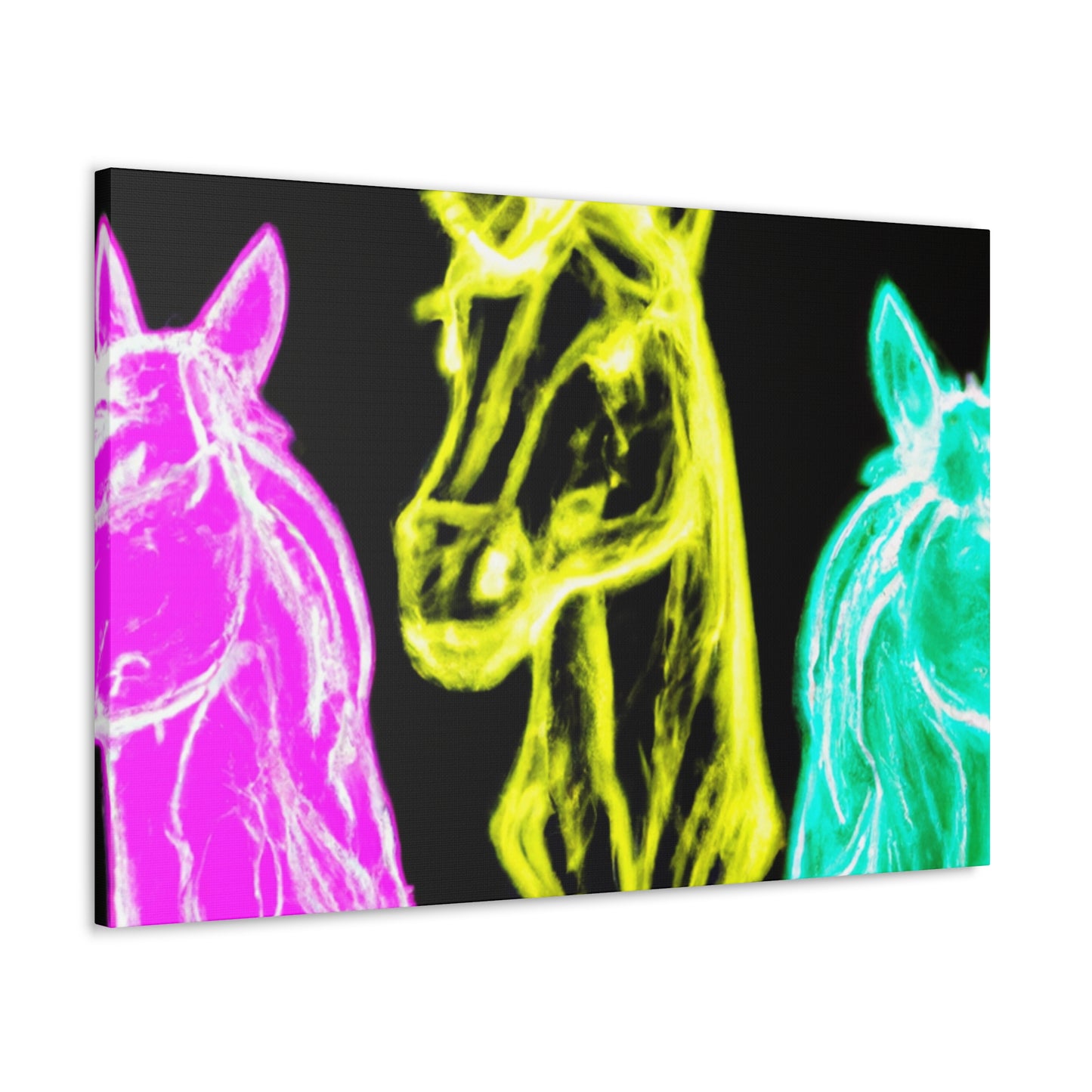 "Neon Unicorn Glow" NEON Unicorns Art Canvas