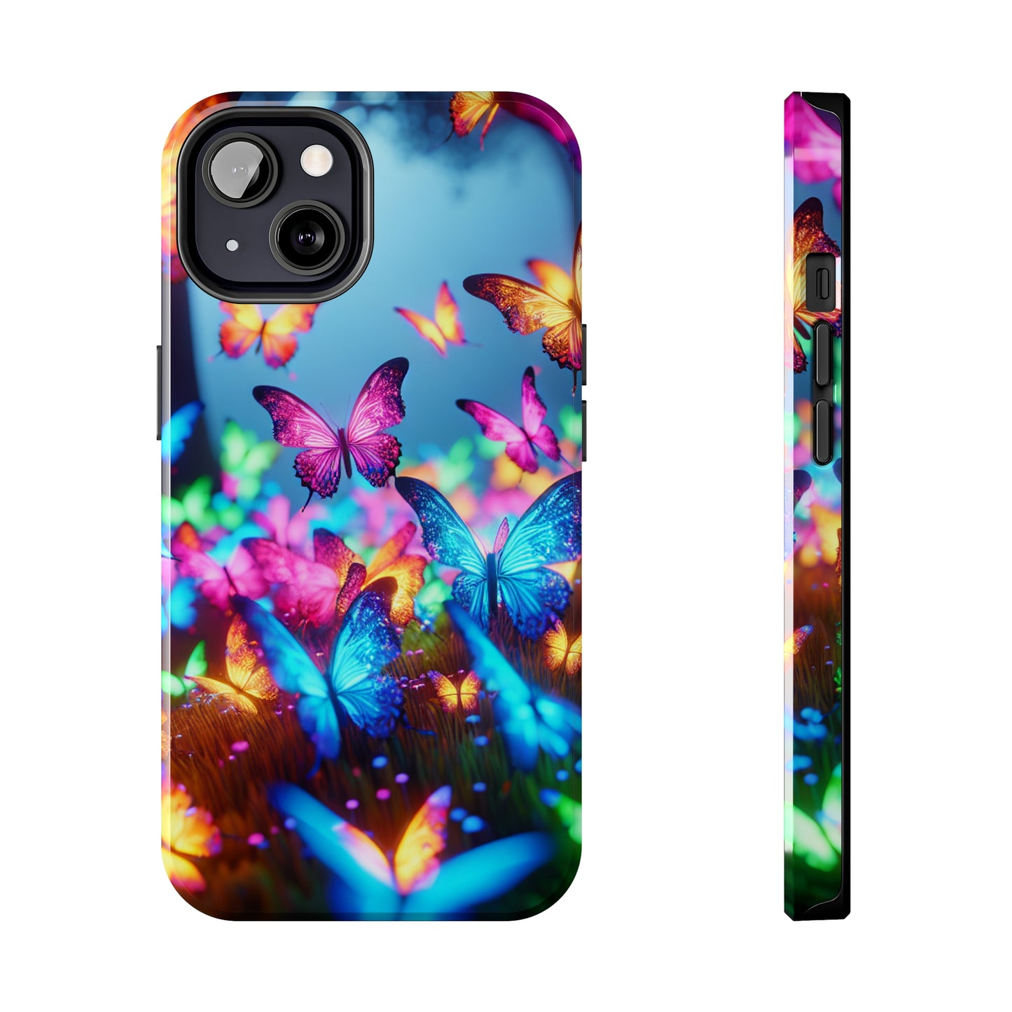 "Neon Butterflies Awakening" NEON Butterflies Tough Phone Case
