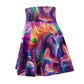 "Cosmic Carnival of the Unicorns" -NEON Unicorns Woman' Skater Skirt