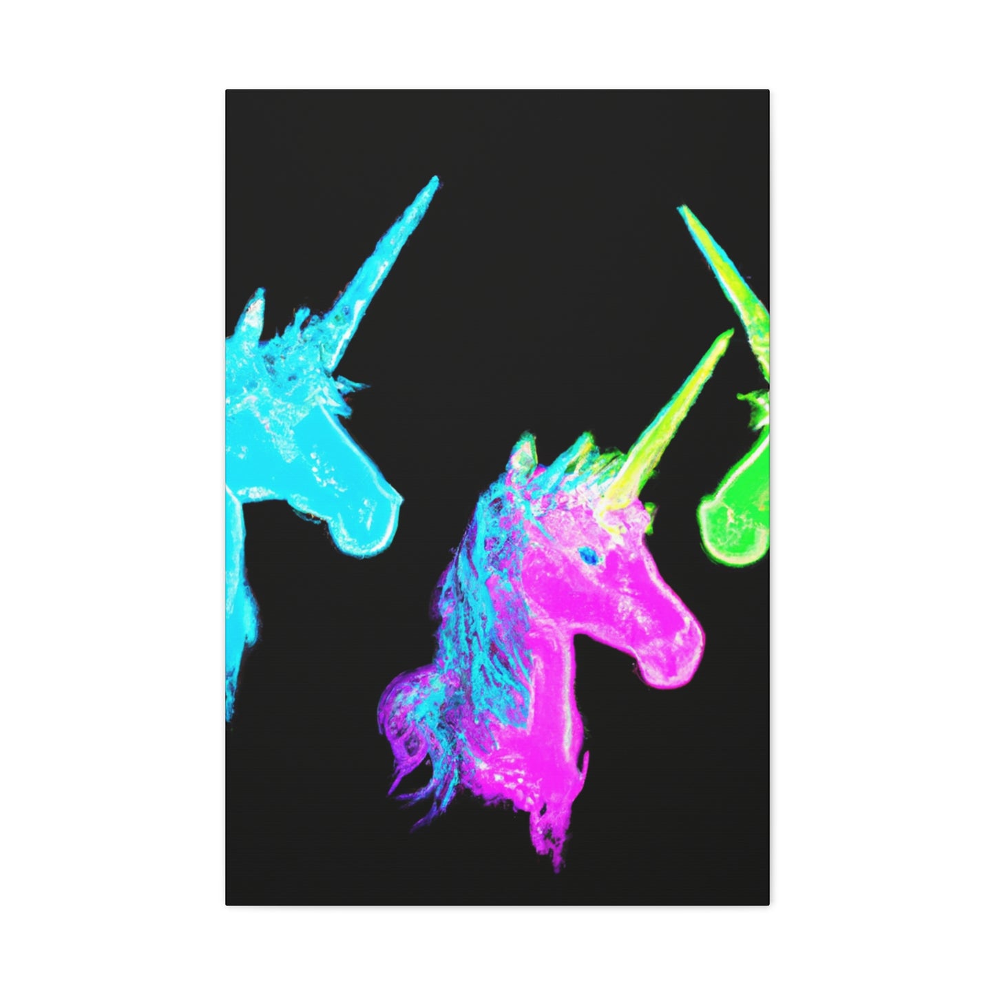 Neon Unicorn Blizzard NEON Unicorns Art Canvas