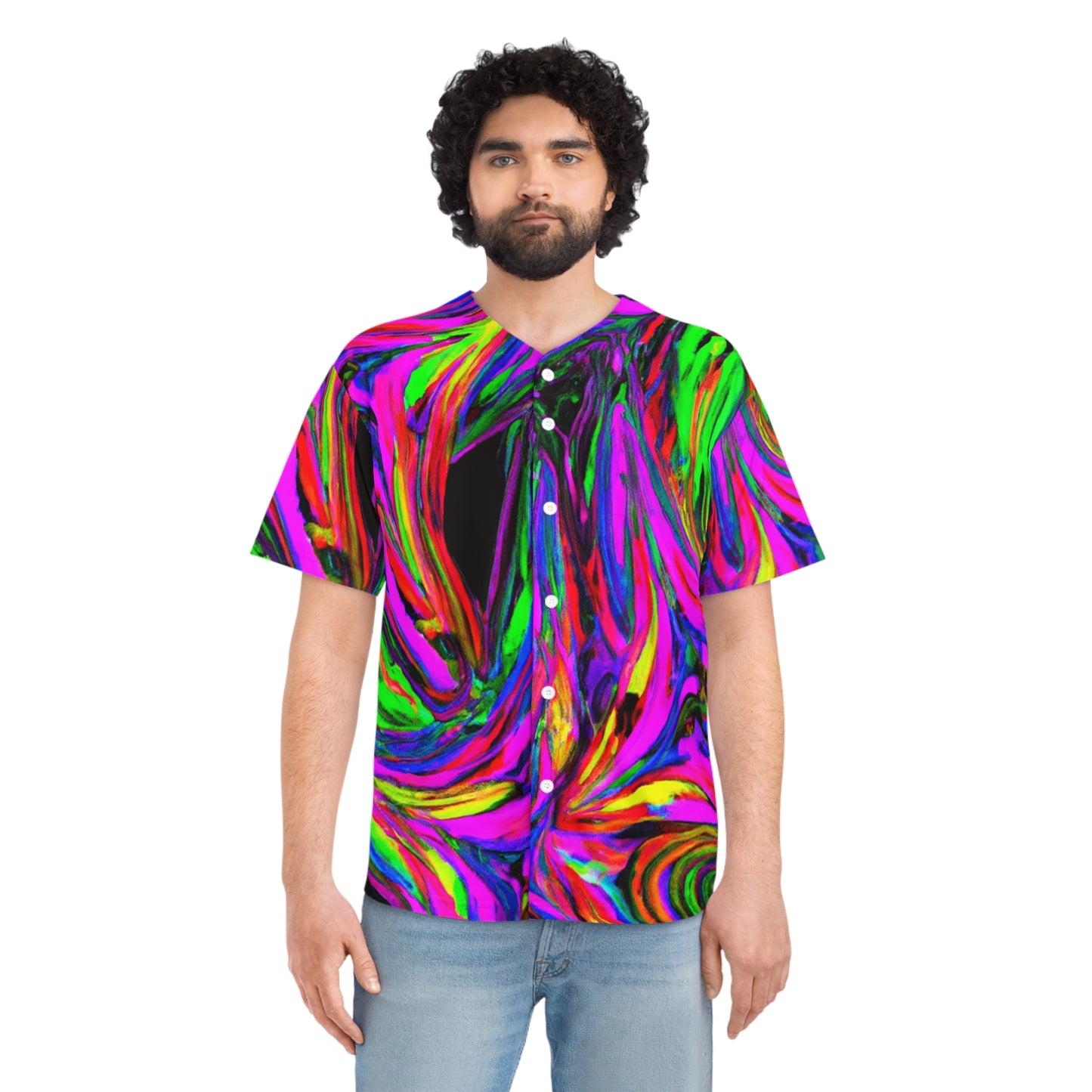 Neon Infinity Whirlpools Trippy Infinity Patterns Mens Jersey