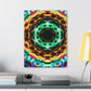 Galactic Neon Hyperspace Splatter. Trippy Infinity Patterns Art Canvas