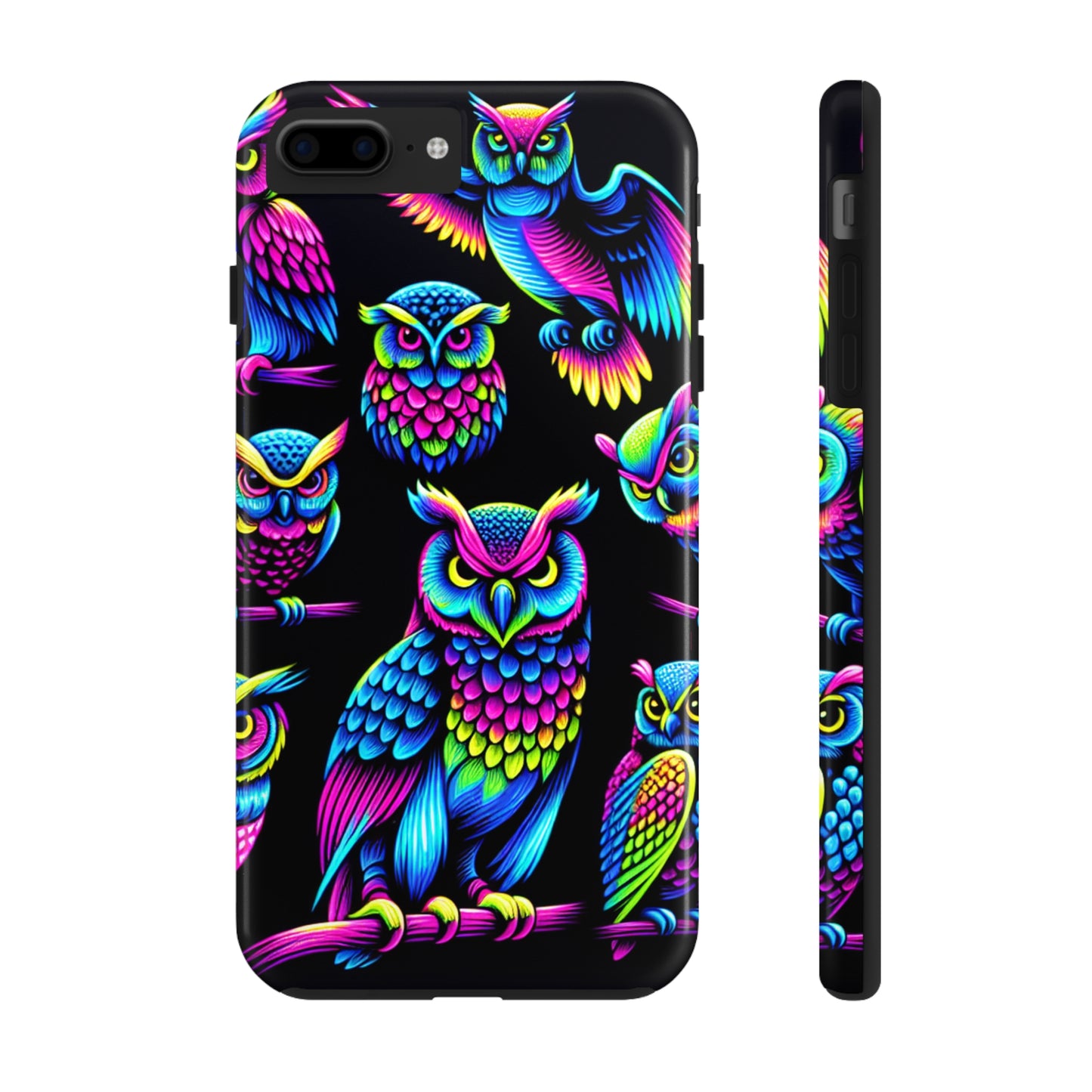 Neon Glowing Owls. NEON Owls Tough Phone Case