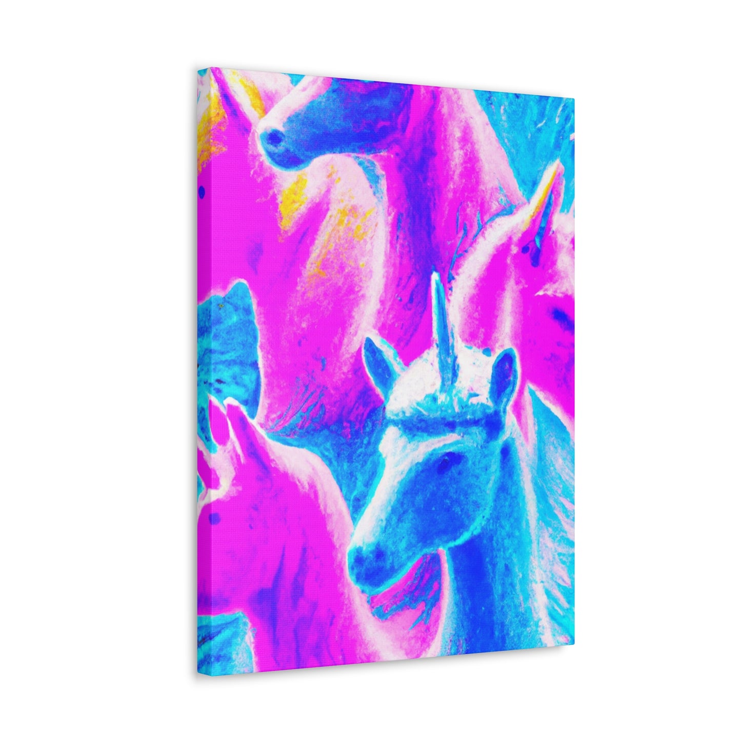 Neon Unicorn Dreamscape NEON Unicorns Art Canvas