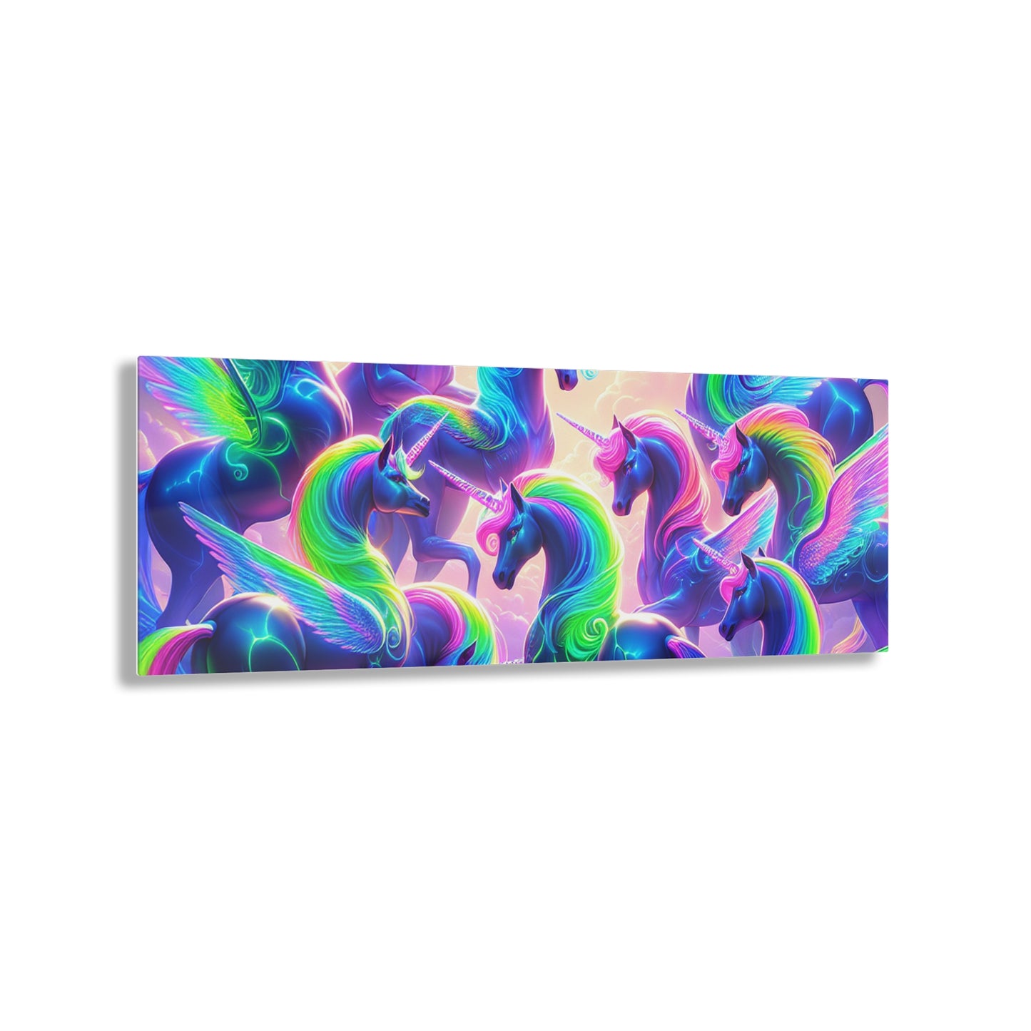 Neon Unicorns Dreamscape NEON Unocrons Art 1/4" Glossy Acrylic Art