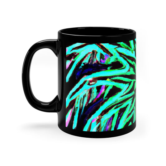 Neon Infinity Abyss. Trippy Infninty Patterns 11oz Black Mug