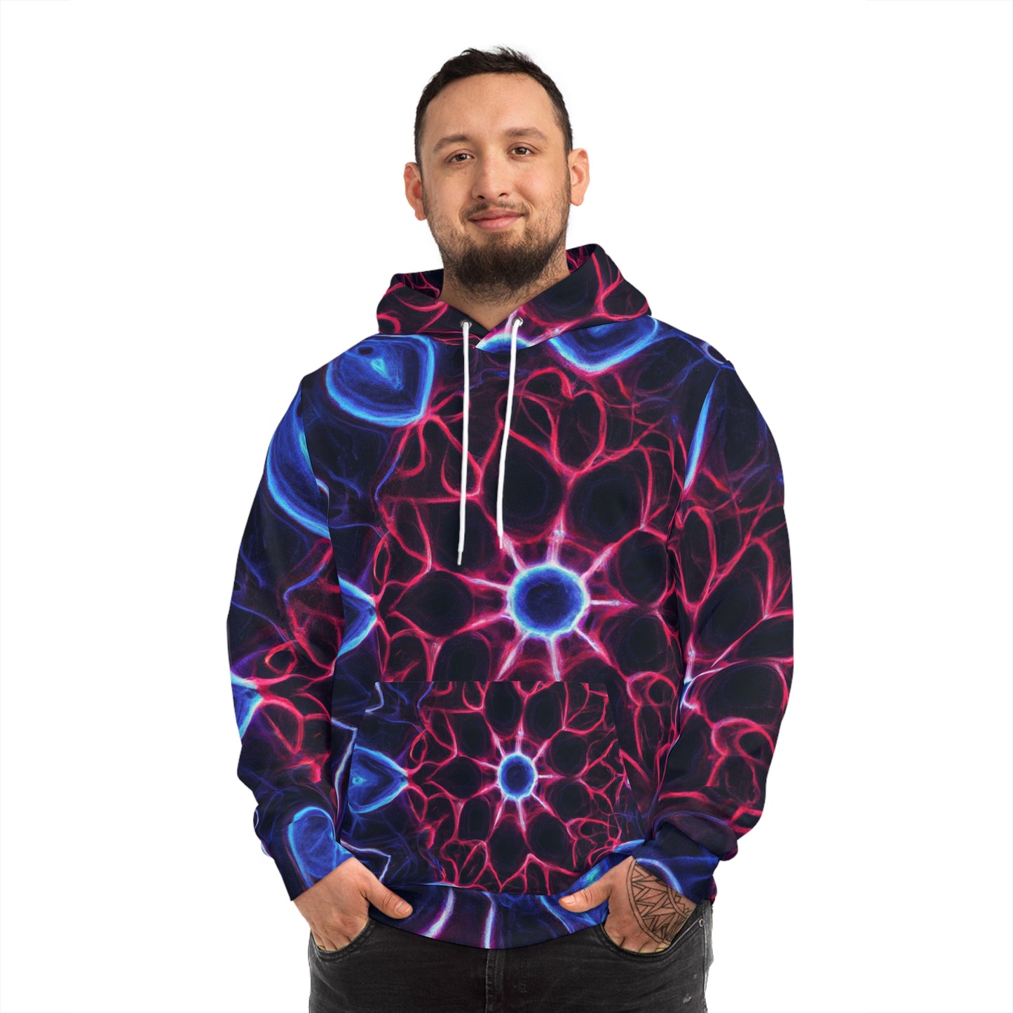 "Eternal Flows of Dreams" -Trippy Infinity Patterns AOP Hoodie