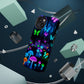 Neon Spectacle. Neon Butterflies and Mushrooms Premium Art Magsafe Magnet Tough IPhone 13 14 15 Pro Plus Max and Mini in Matte and Glossy Phone cases