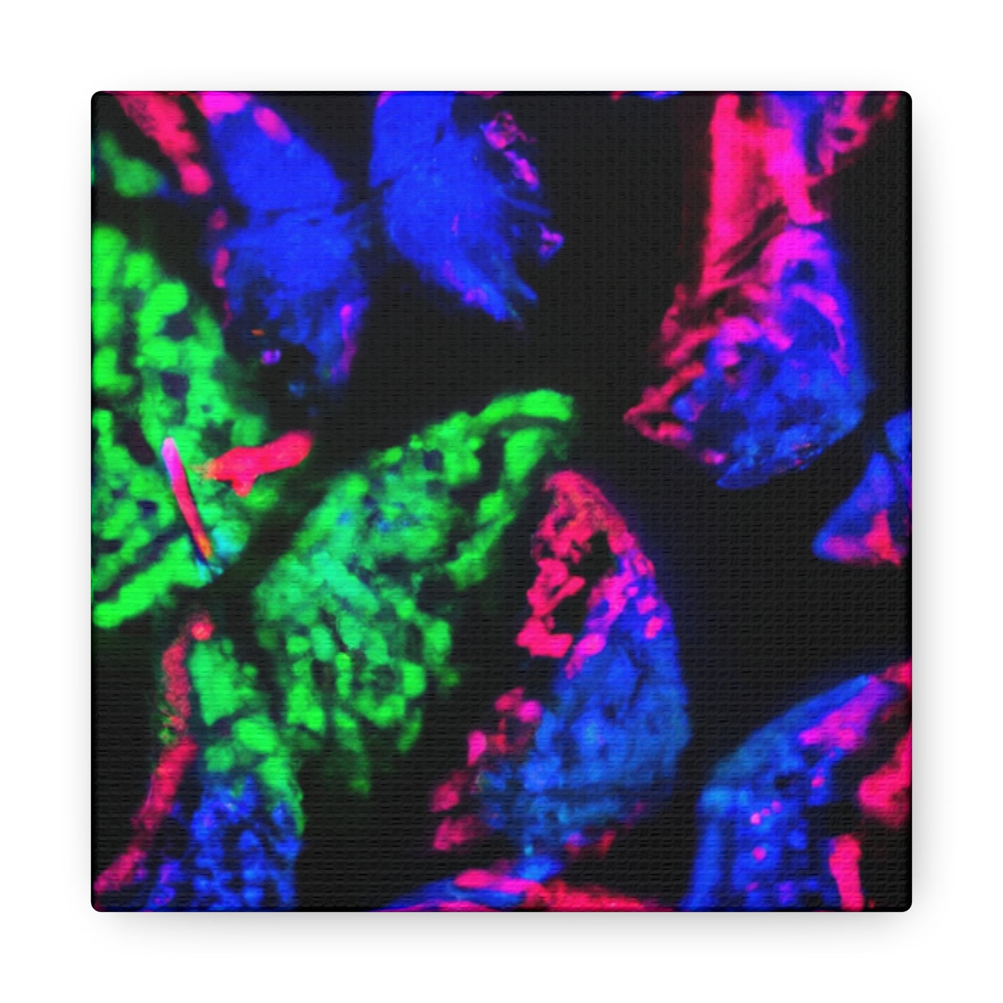 "Nebula of Neon Butterflies" Neon Butterflies  Art Canvas