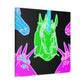 "Cosmic Mysticism" NEON Unicorns Art Canvas