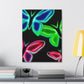 Neon Butterflies Cascade. Neon Butterflies  Art Canvas