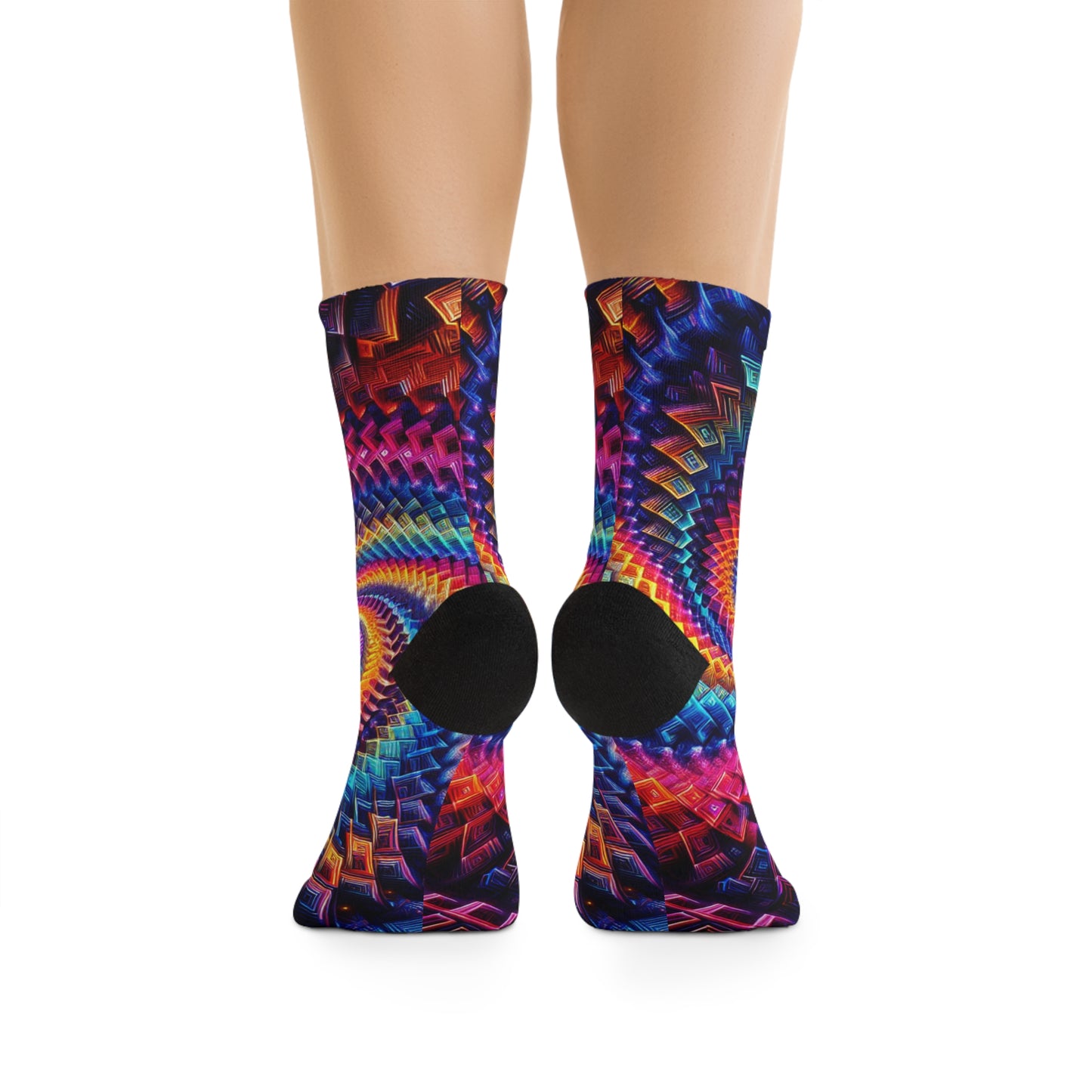 TDB Triptonix Infinity Labyrinth. Trippy Recycled Poly Socks