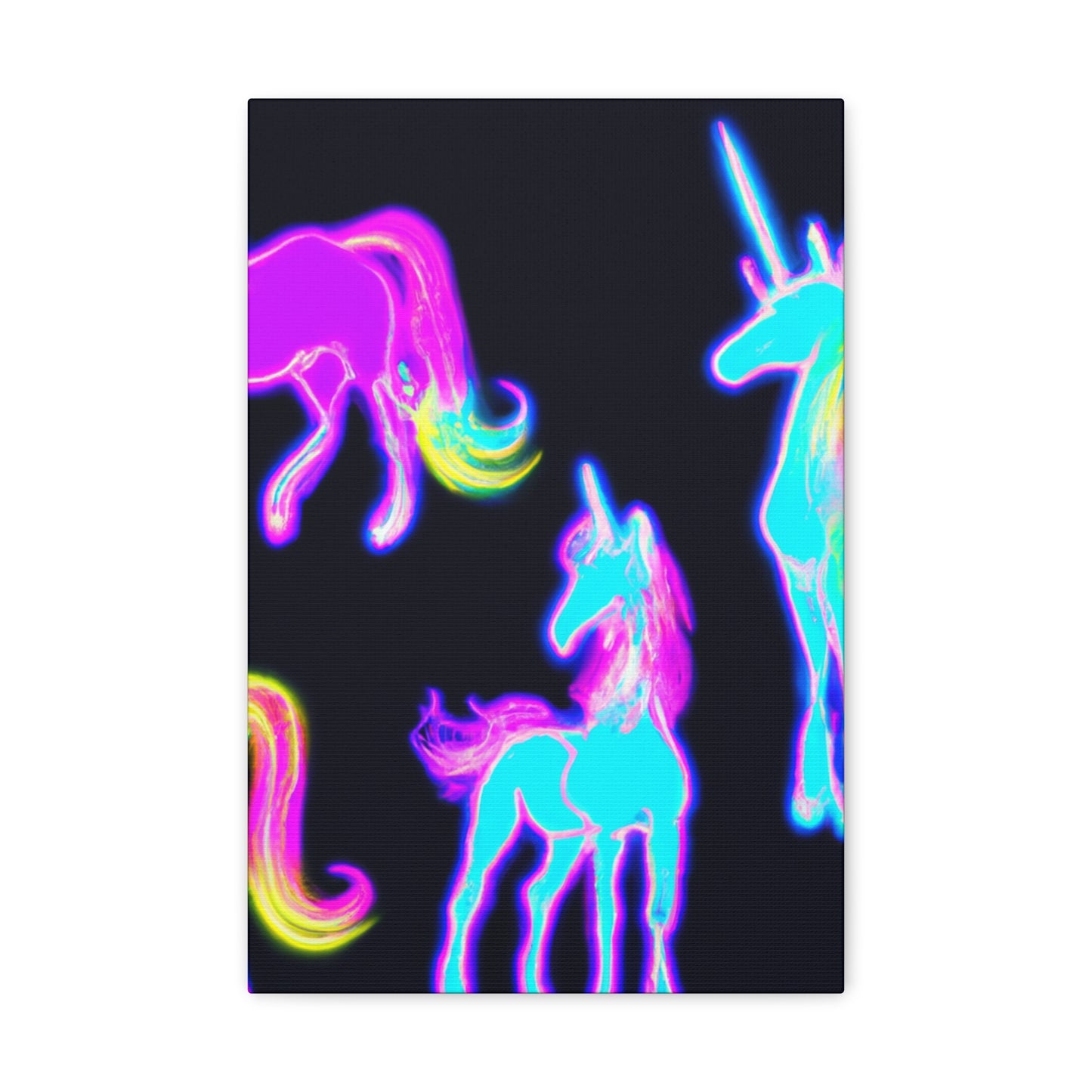 "Neon Magic" NEON Unicorns Art Canvas