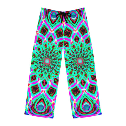 TDB Neon Infinity Vortex Trippy Infinity Patterns Mens Pajama Pants