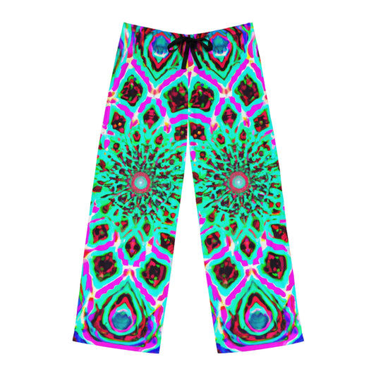 TDB Neon Infinity Vortex Trippy Infinity Patterns Mens Pajama Pants