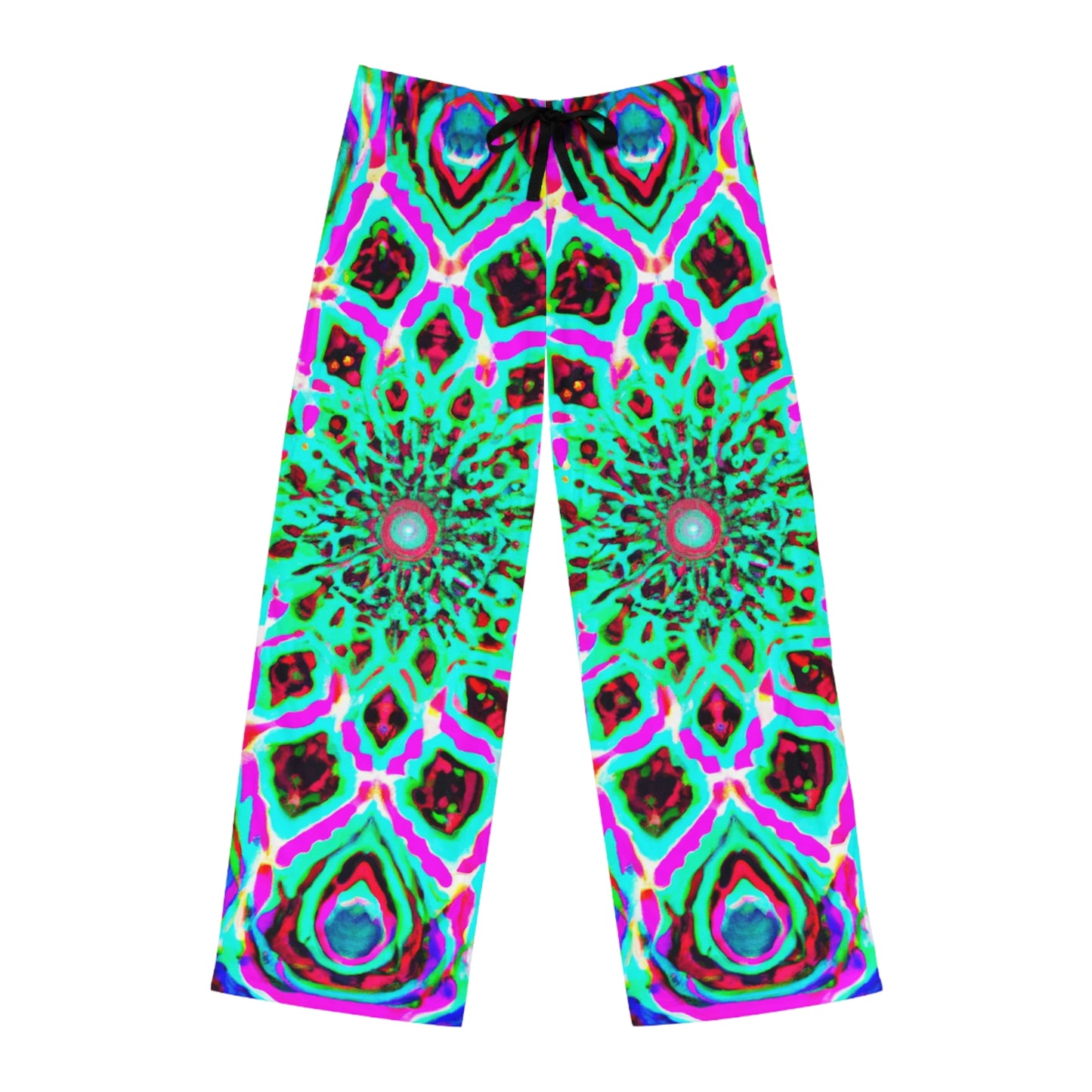 TDB Neon Infinity Vortex Trippy Infinity Patterns Mens Pajama Pants