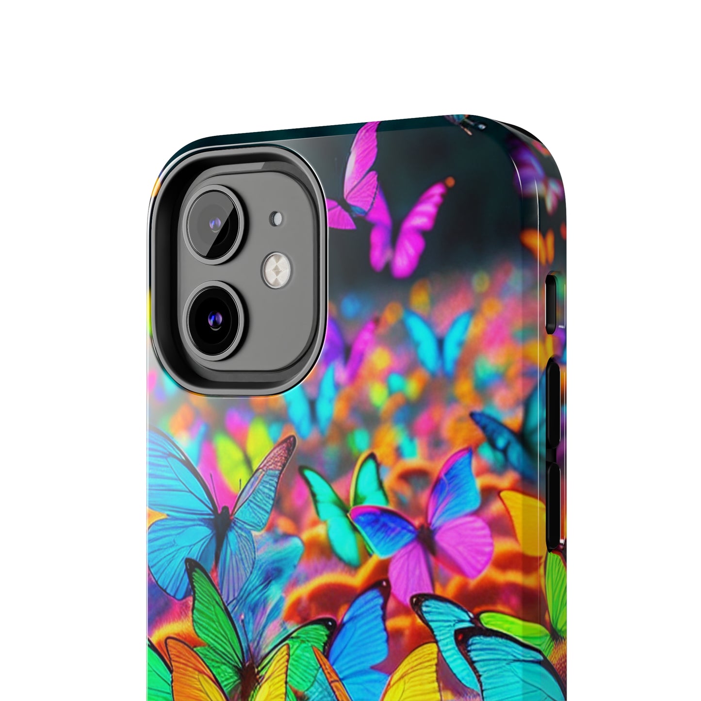 "Neon Butterfly Mural" NEON Butterflies Tough Phone Case Iphone 6 7 8 9 10 11 12 13 14 SE X XR XS Pro Max Mini Plus