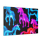 Neon Unicorn Fantasia NEON Unicorns Art Canvas