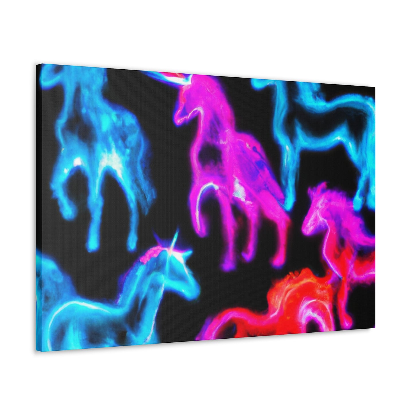 Neon Unicorn Fantasia NEON Unicorns Art Canvas