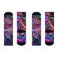 Vibrant Infinity Chaos. Trippy Cushioned Crew Socks