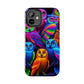 "Electric Vivid Night Owls" NEON Owls Tough Phone Case