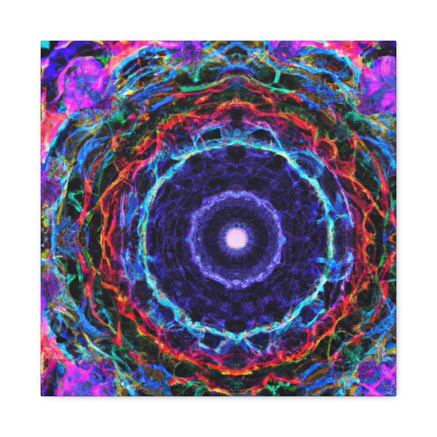 "Infinite Plasma Rainbow" Trippy Infinity Patterns Art Canvas