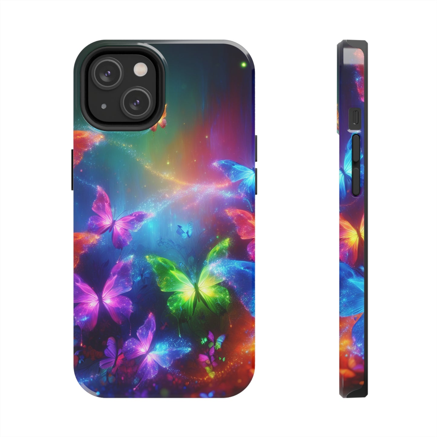 "Glow of the Luminous Butterflies" NEON Butterflies Tough Phone Case