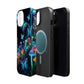 "Neon Dreamscape" Neon Butterflies and Mushrooms Premium Art Magsafe Magnet Tough IPhone 13 14 15 Pro Plus Max and Mini in Matte and Glossy Phone cases