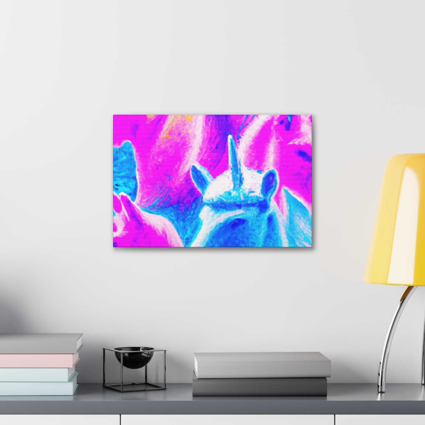 Neon Unicorn Dreamscape NEON Unicorns Art Canvas