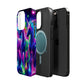 "Uni-Neon Fantasy" Neon Unicorns Premium Art Magsafe Magnet Tough IPhone 13 14 15 Pro Plus Max and Mini in Matte and Glossy Phone cases