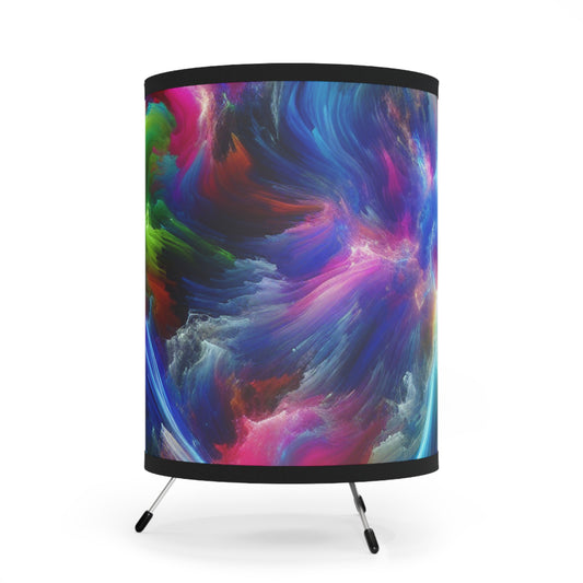 Giovanni da Vercelli - Trippy Infity Patterns Art Tripod Lamp