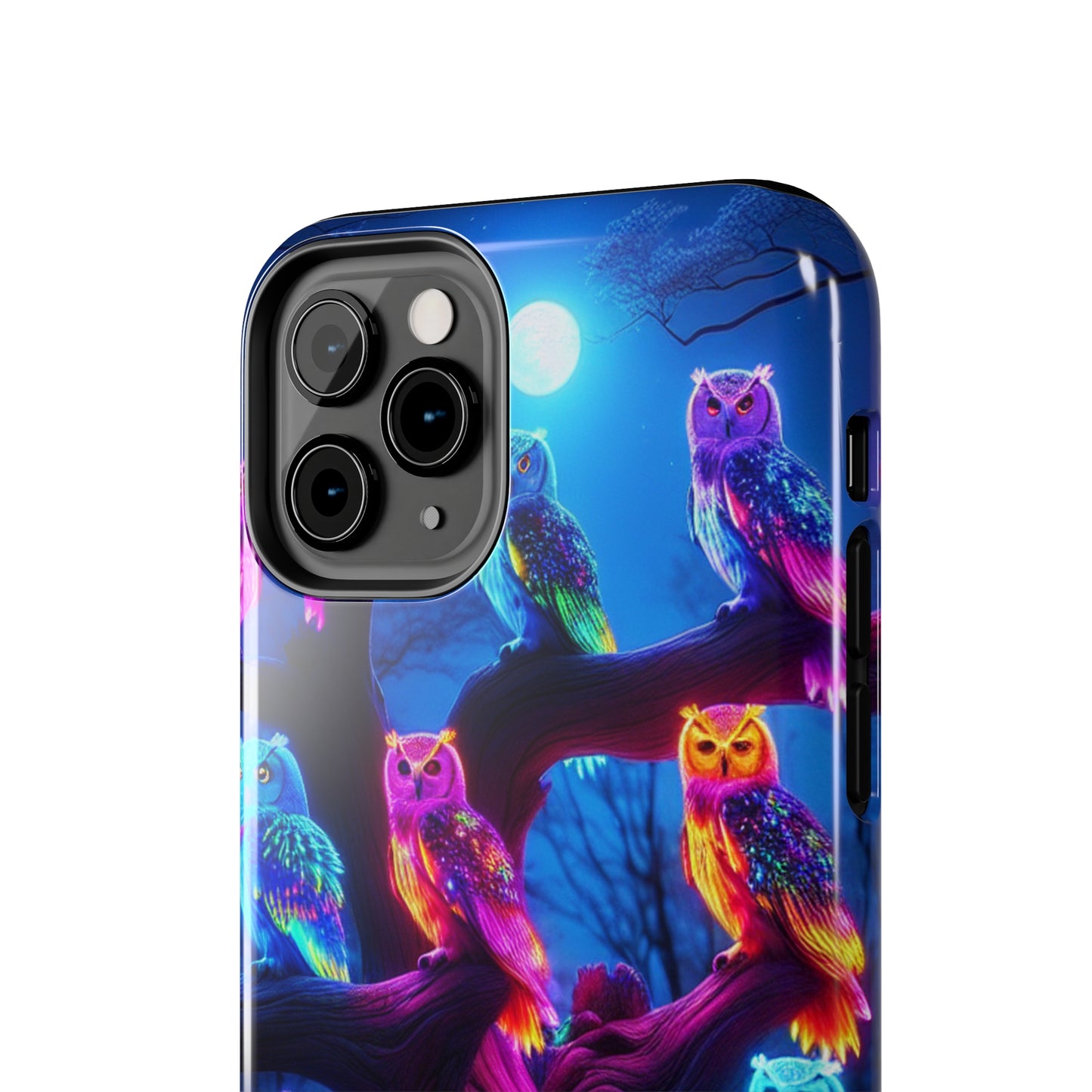 "Neon Nocturne" NEON Owls Tough Phone Case