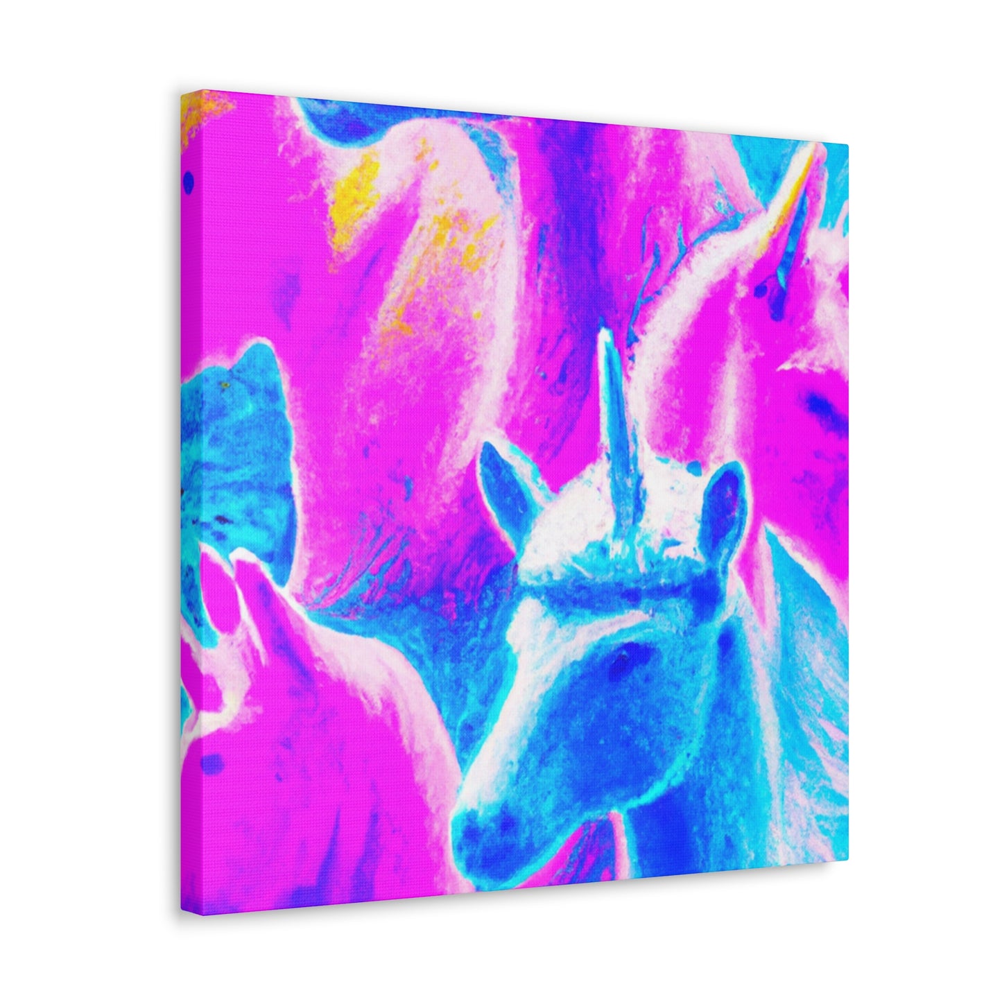Neon Unicorn Dreamscape NEON Unicorns Art Canvas