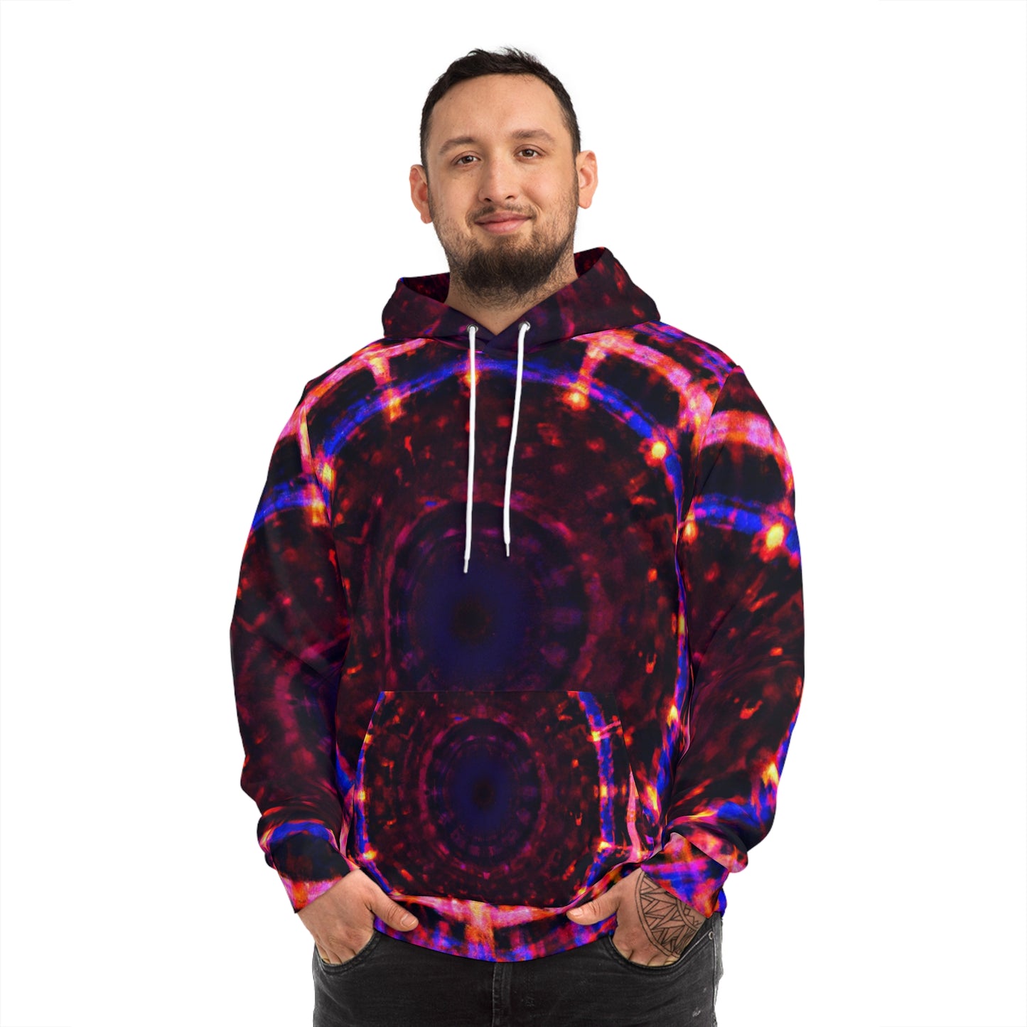 Vivid Infinite Illuminations -Trippy Infinity Patterns AOP Hoodie