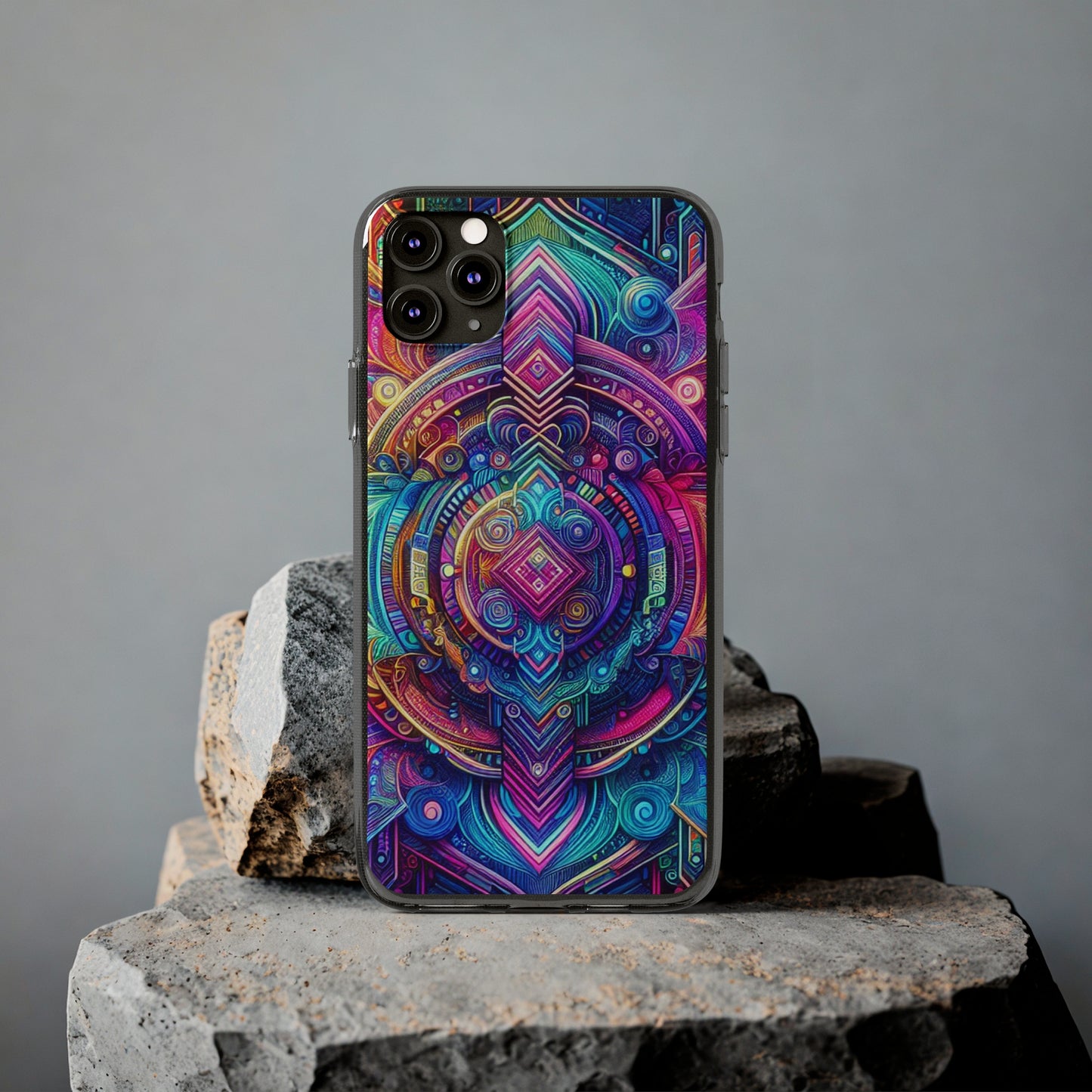 Neon Infinity Vortex Infinity Patterns Art Polycarbonate Phone Case