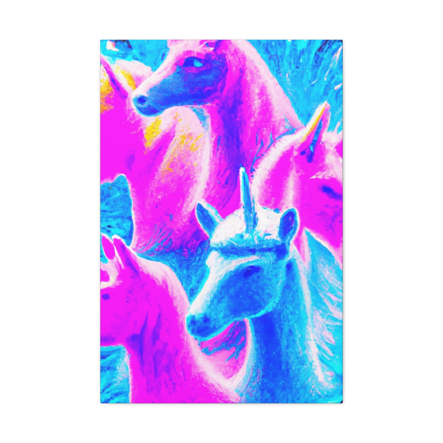 Neon Unicorn Dreamscape NEON Unicorns Art Canvas