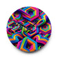 Neon Infinity Splatter Infinity Patterns Art Acrylic Clock